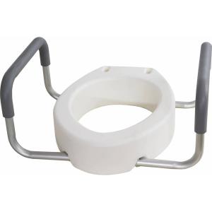 Essential Medical Supply Toilet Seat Riser With Arms For Elongated Size Bowl
