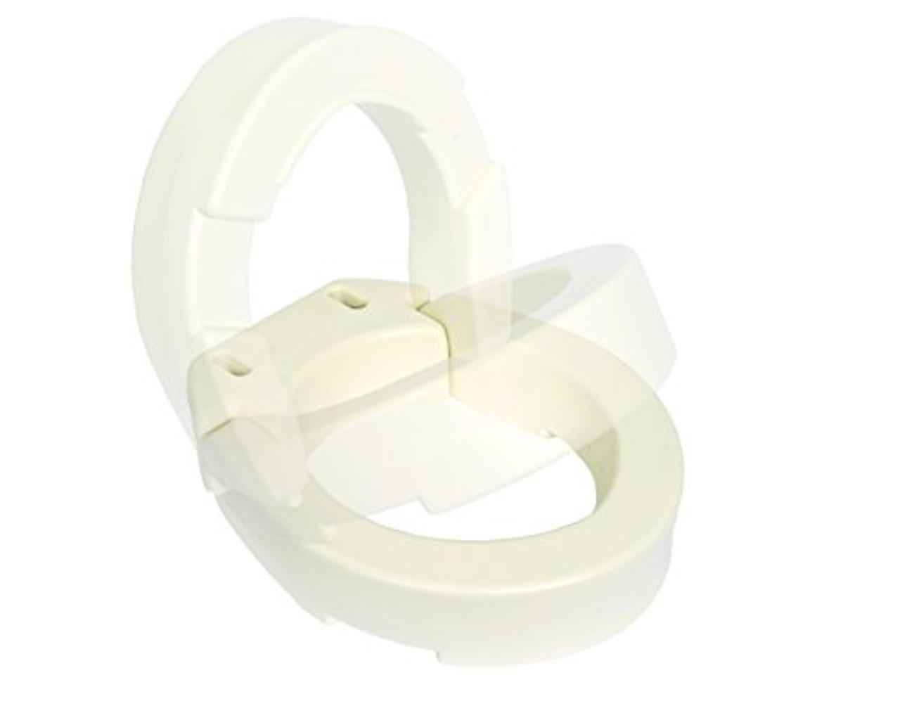 Essential Medical Supply Hinged Toilet Seat Riser For Elongated Size Bowl
