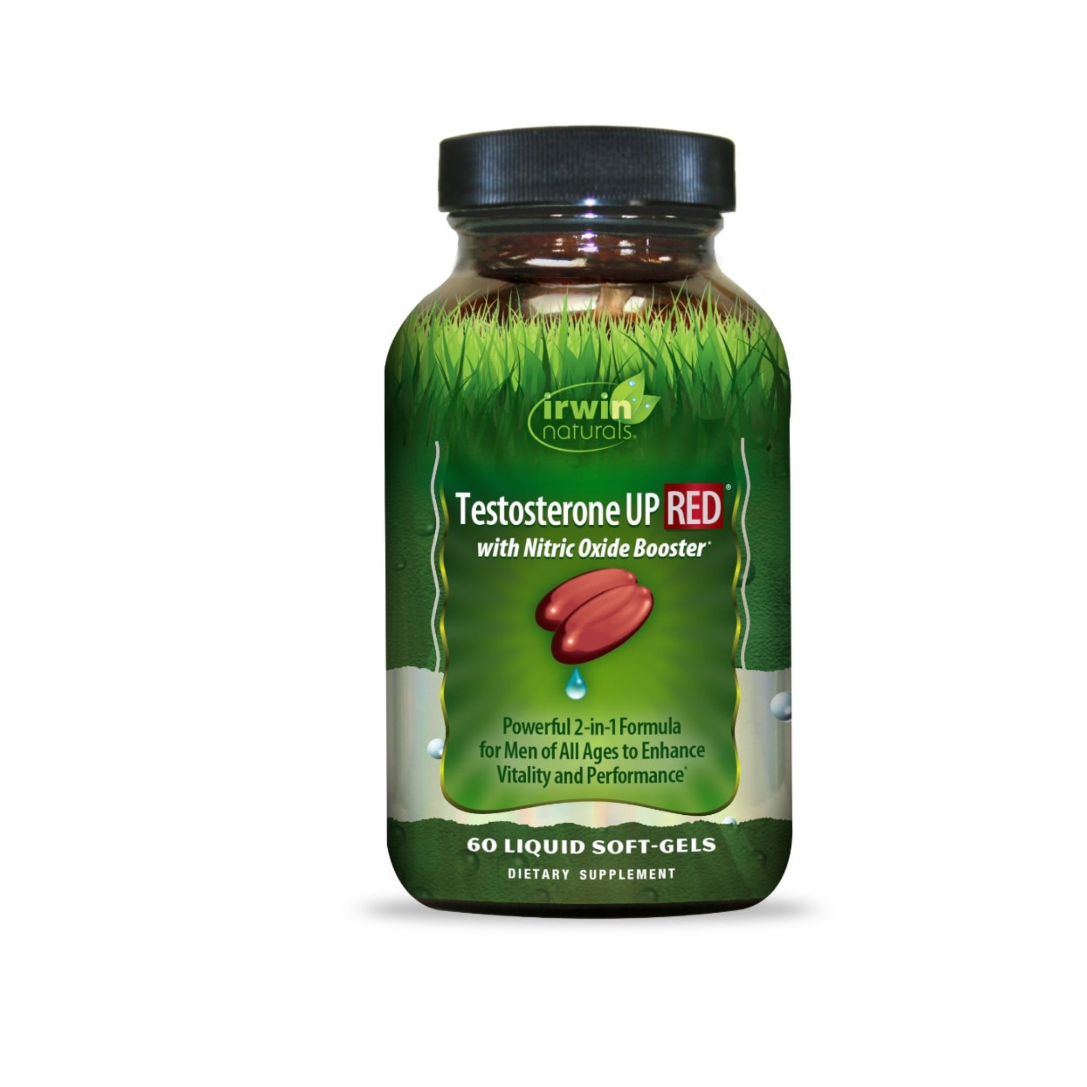 Irwin Naturals Testosterone UP RED With Nitric Oxide Booster, 60 Liquid Soft-Gels