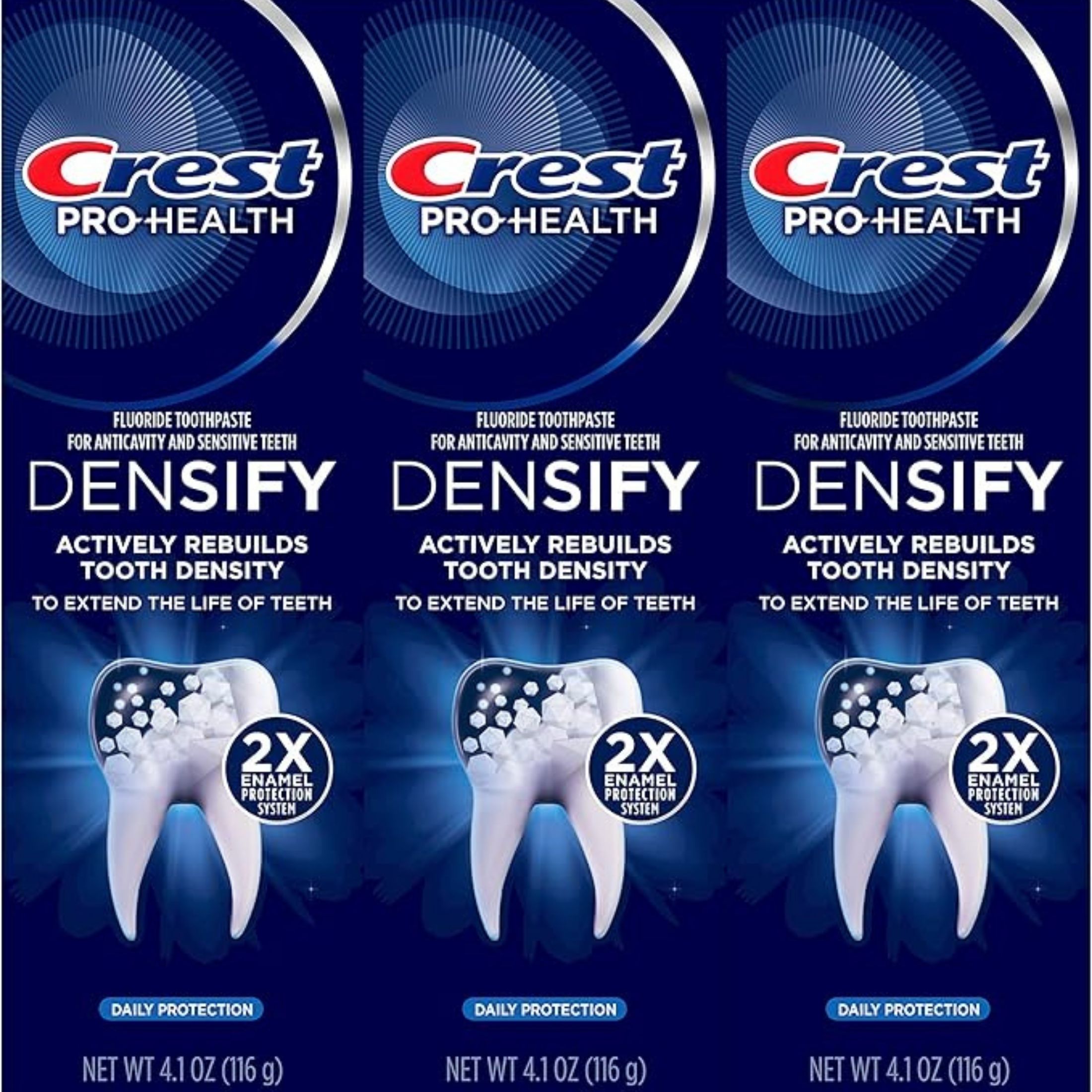 Crest Toothpaste, Fluoride, Densify, Daily Protection 4.1 Oz