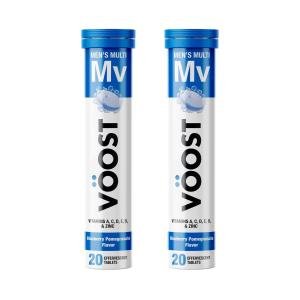 Voost Men S Multivitamin Effervescent Tablets Blueberry Pomegranate Flavored