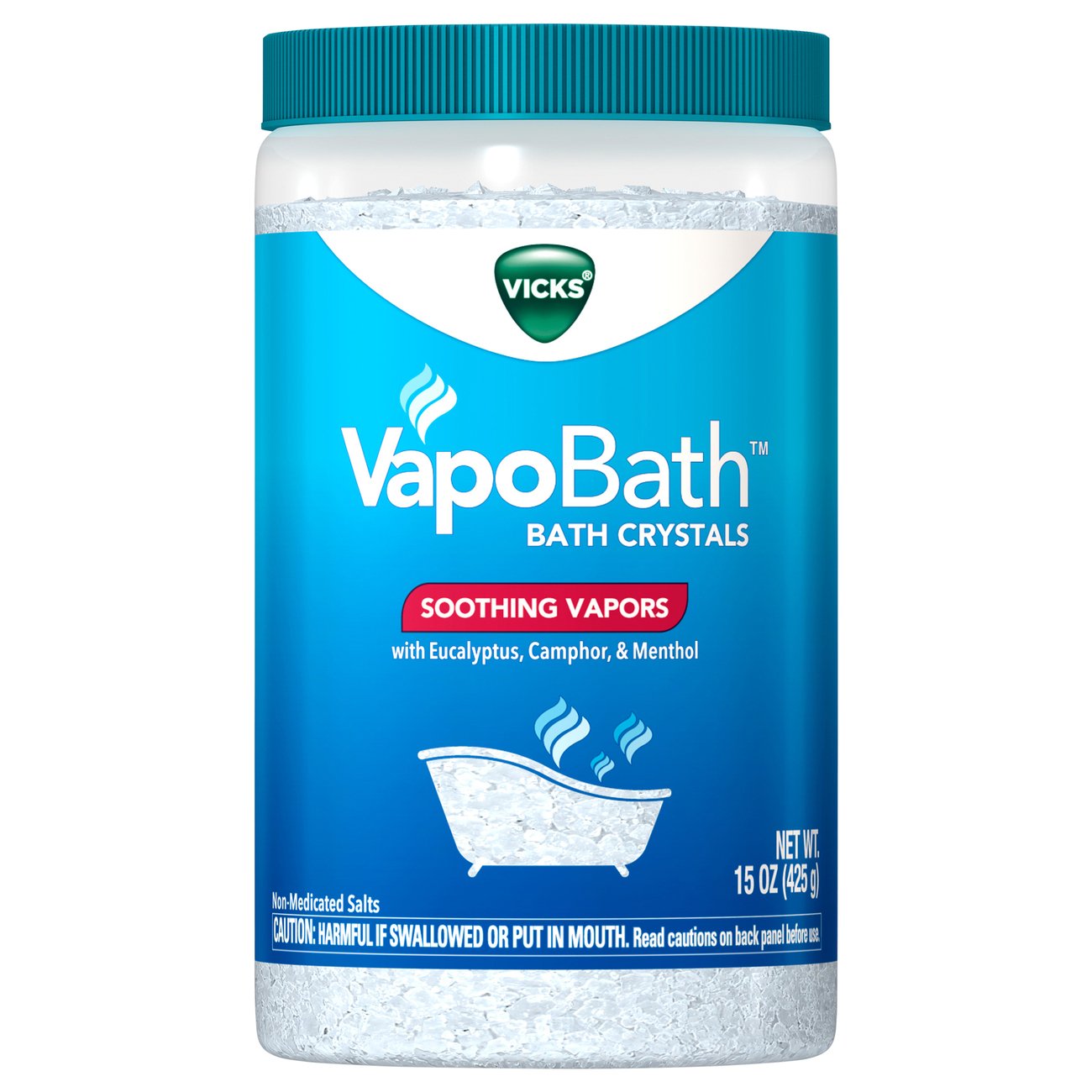 Vicks Vapobath Bath Crystals, Soothing Vapors, 15 Oz