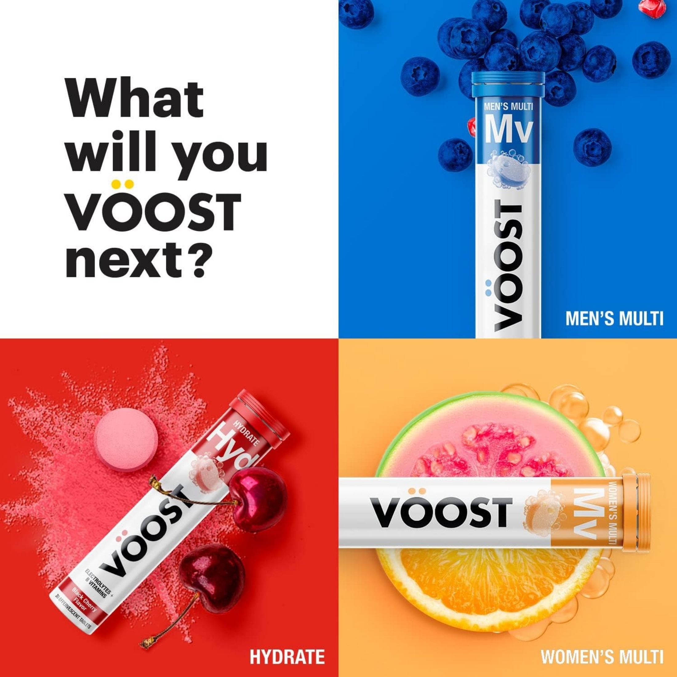 Voost Energy Effervescent Vitamin Tablet Orange Mango