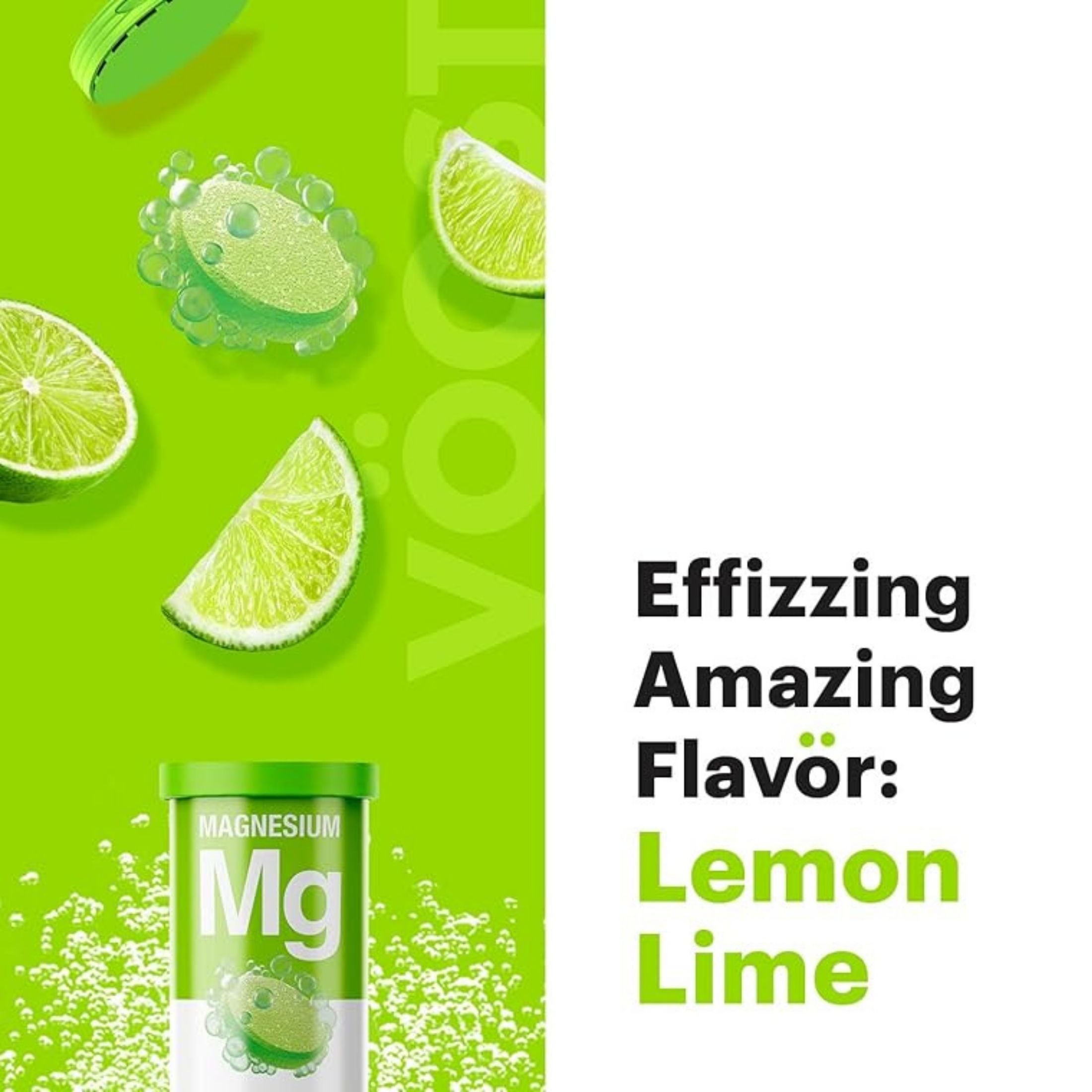Voost Magnesium, Effervescent Tablets, Lemon Lime Flavored