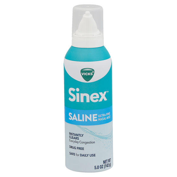 Vicks Sinex Saline Ultra Fine Nasal Mist Spray, 5 Oz