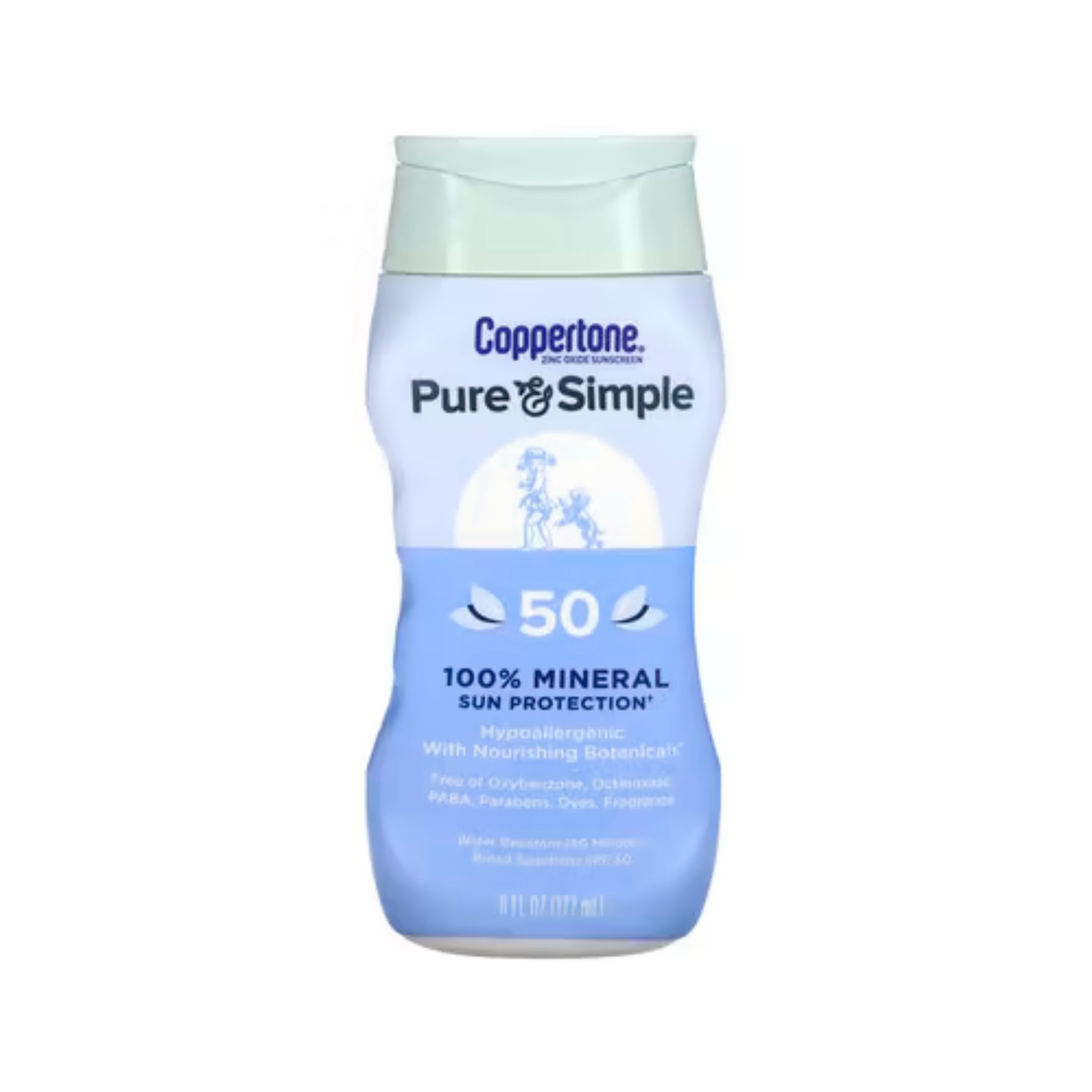 Coppertone Pure & Simple Mineral Sunscreen Lotion With Zinc Oxide - SPF 50 - 6 Fl Oz