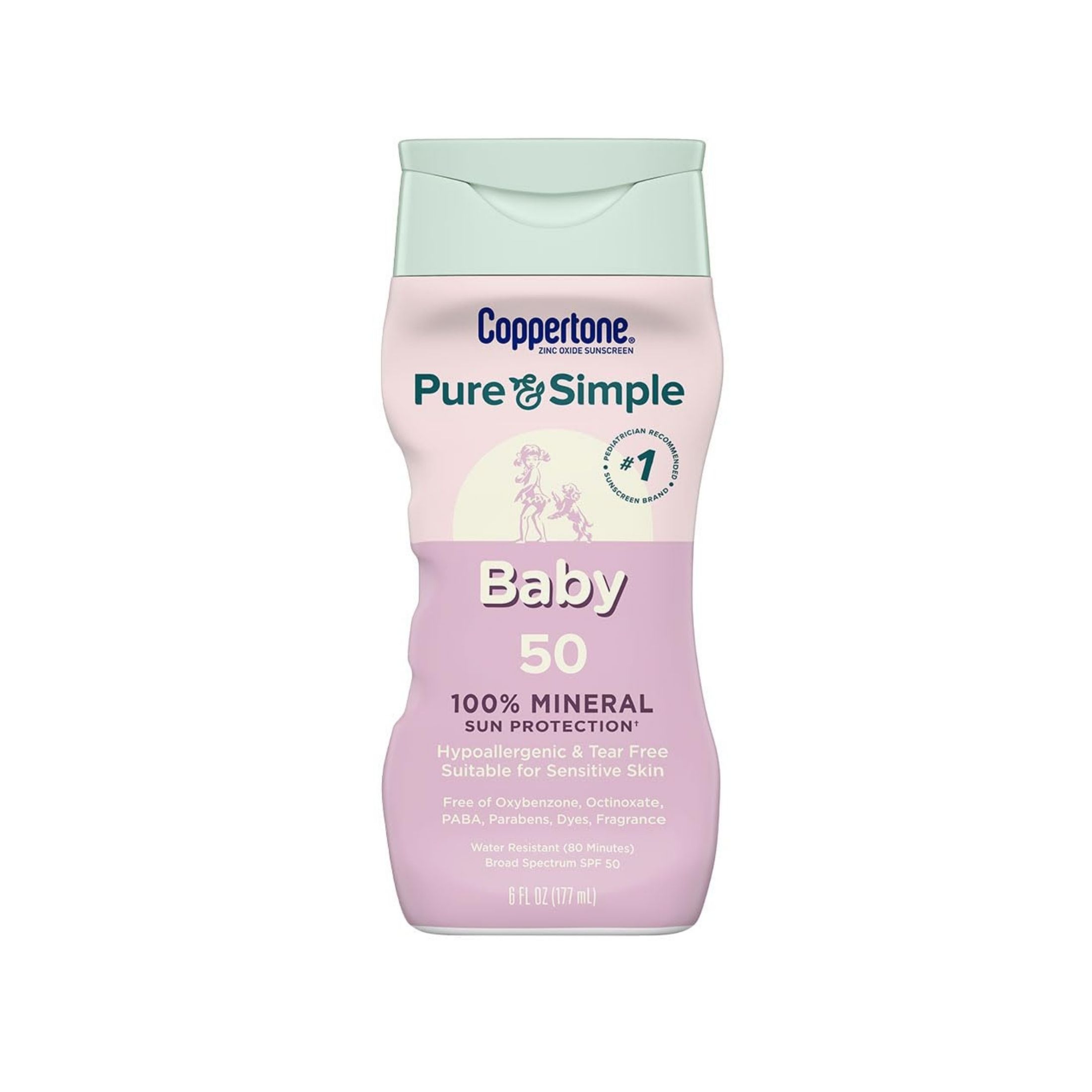 Coppertone Pure & Simple Baby Mineral Sunscreen - SPF 50 - 6 Fl Oz
