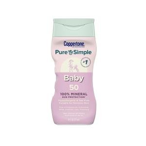 Coppertone Pure & Simple Baby Mineral Sunscreen - SPF 50 - 6 Fl Oz
