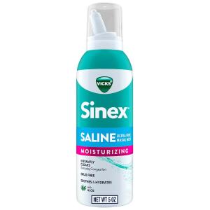 Vicks Sinex Saline Ultra Fine Nasal Mist Spray With Aloe, 5 Oz