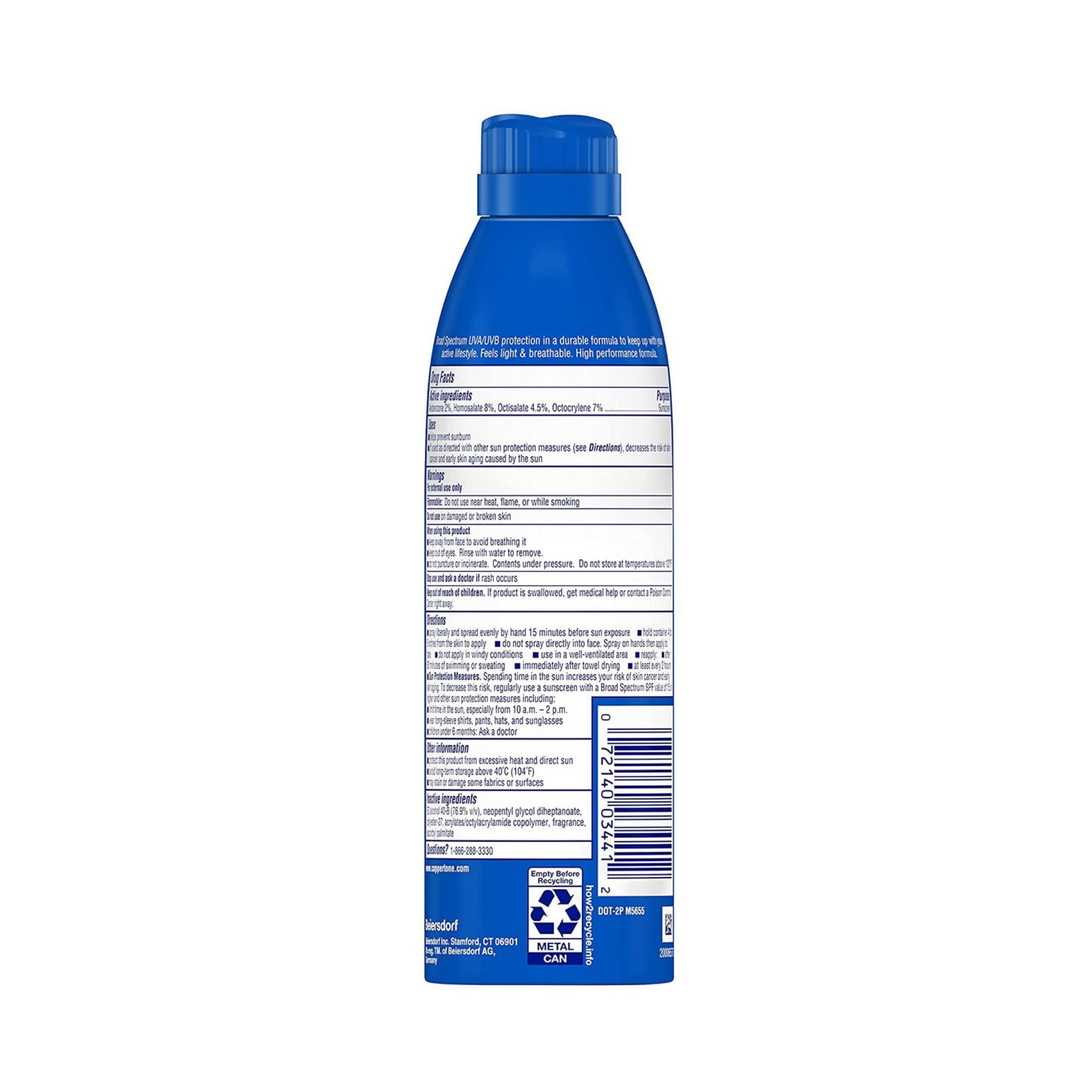 Coppertone Sport Broad Spectrum SPF 50 Sunscreen Spray 5.5 Oz