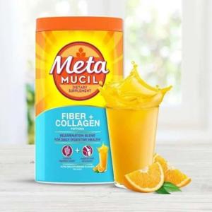 Metamucil Fiber + Collagen Peptides, Powder, Ultra Smooth Orange Flavored 19.9 Oz