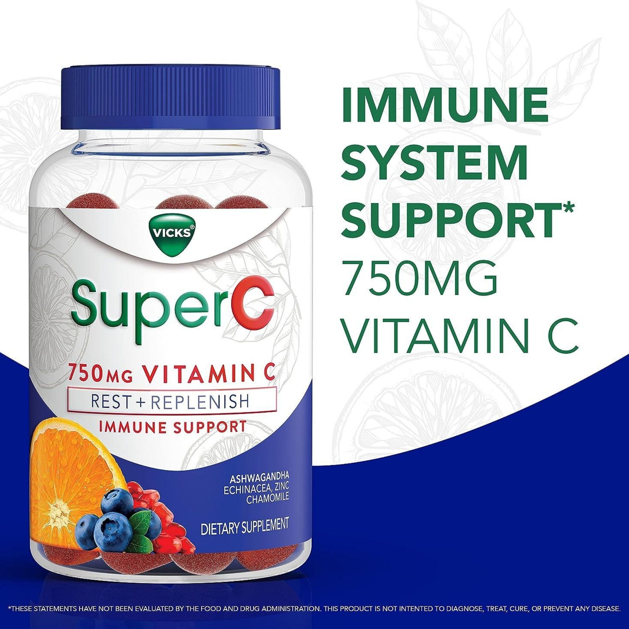 Vicks Vitamin C, 750 Mg, Gummies, Citrus Berry