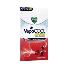 Vicks Medicated Drops, Max Strength, Severe, Cherry Freeze