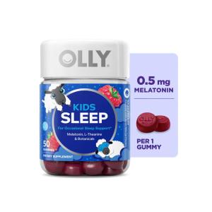 Olly Kids Sleep Raspberry Flavor Gummy Supplement Melatonin .5mg