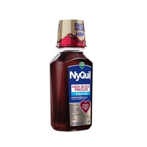 Vicks NyQuil High Blood Pressure Cold And Flu Relief Liquid Medicine, 8 Fl Oz