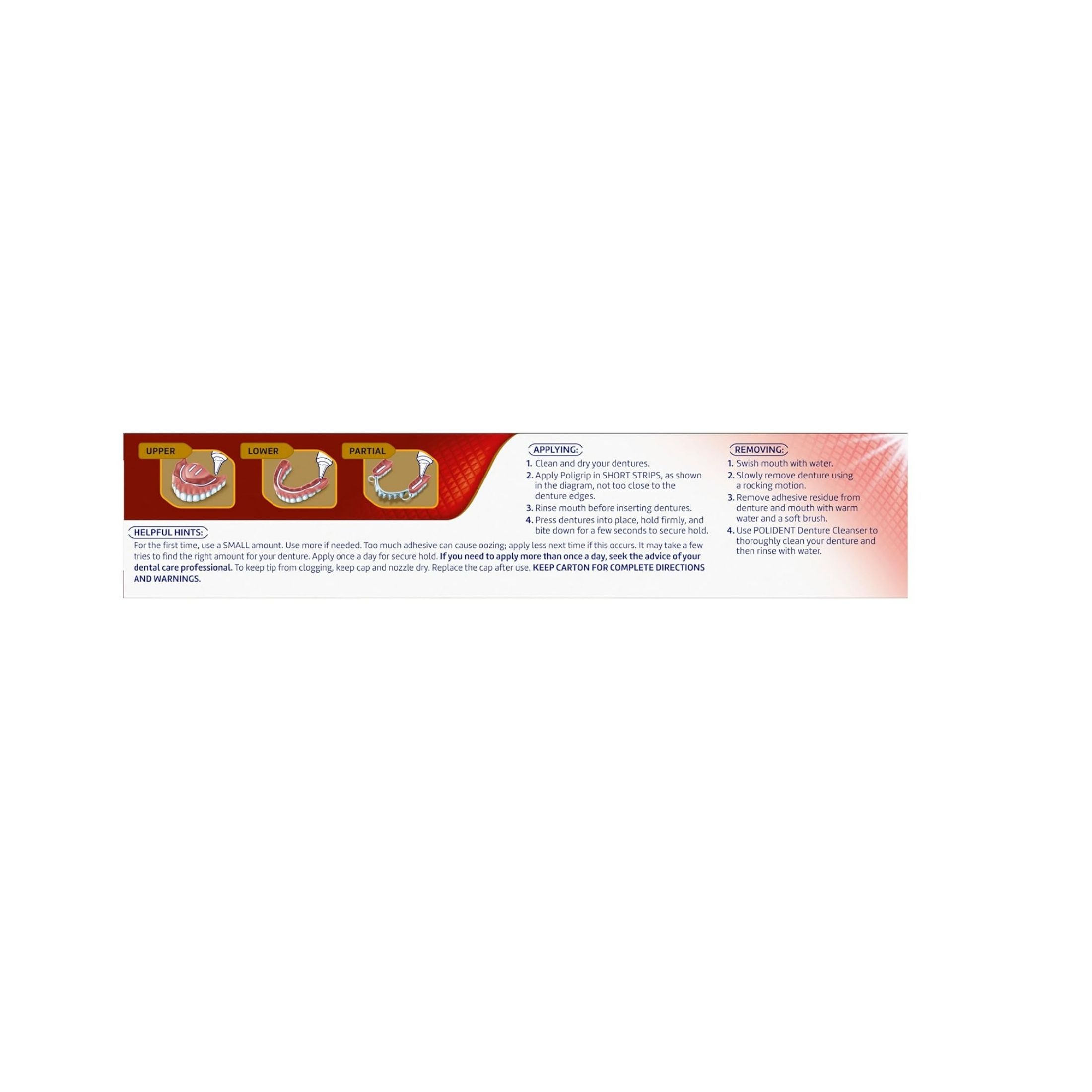Super Poligrip Denture Adhesive Cream, Power Hold + Seal 2.2 Oz