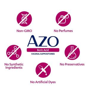 Azo Boric Acid, Vaginal Suppositories, 600 Mg, 30 Suppositories