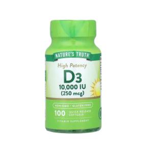 Nature's Truth Vitamin D3, High Potency, 250 Mcg, Quick Release Softgels