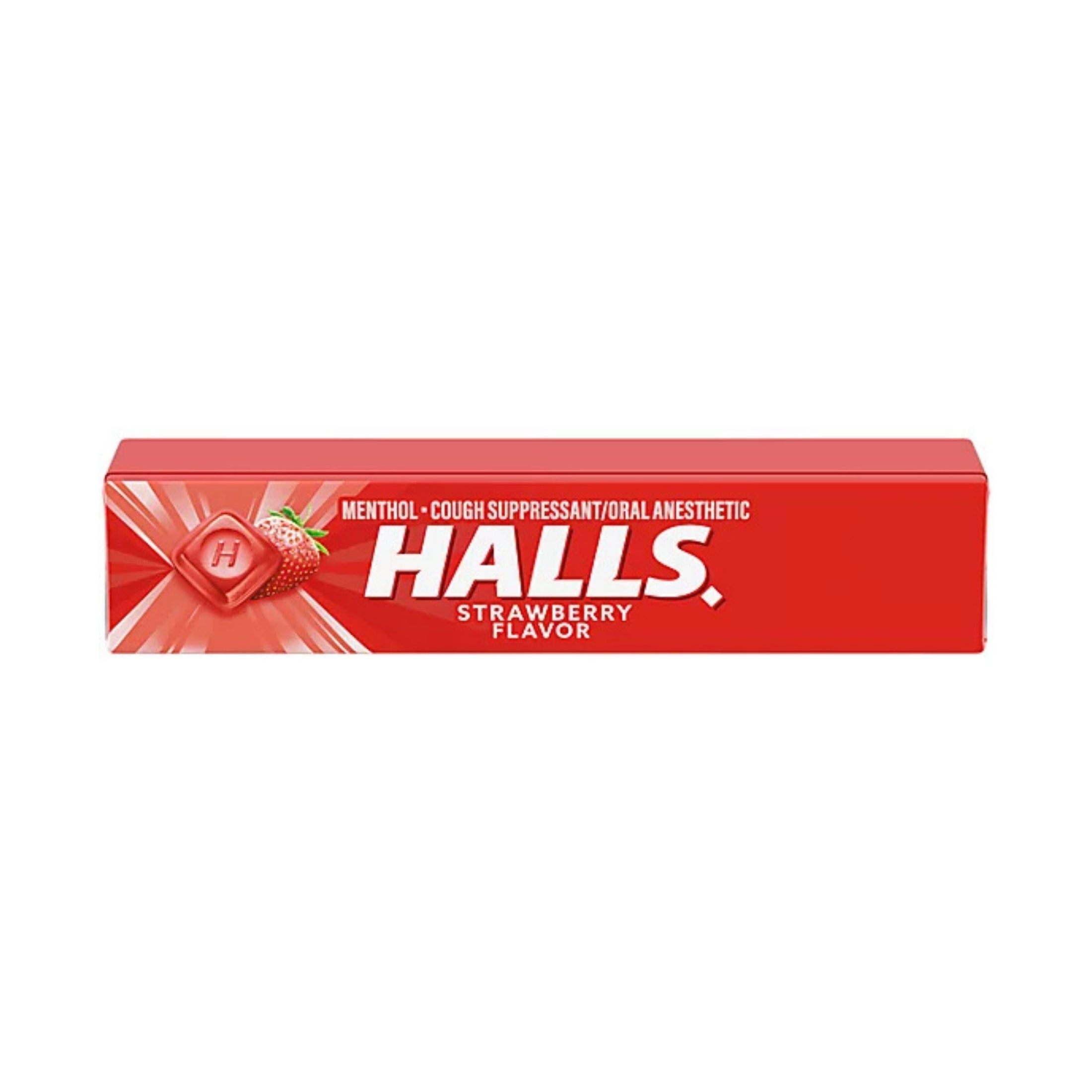 Halls Relief Strawberry Flavor Cough Suppressant & Oral Anesthetic Drops 9 Ct Pack