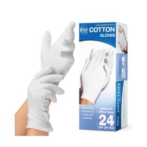 Cara Moisturizing Eczema Cotton Gloves, Large, 24 Pair