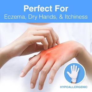 Cara Moisturizing Eczema Cotton Gloves, Large, 24 Pair
