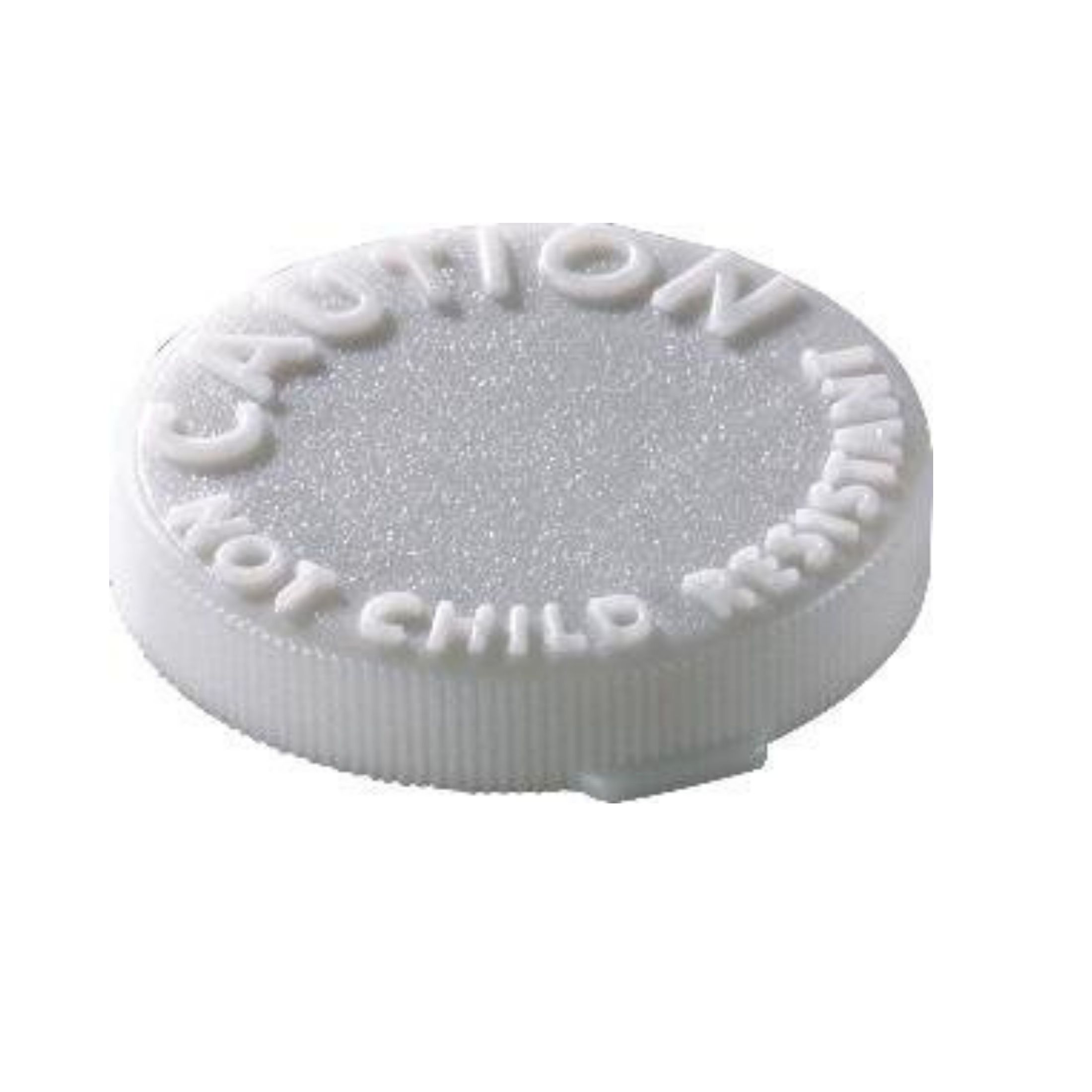 Rexam Snap Cap White Caution 100 X 13 / 16 Dr