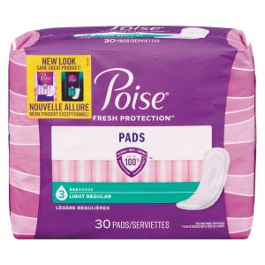 Poise Light Absorbency Ultra Thin Regular Length Women's Incontinence Pads