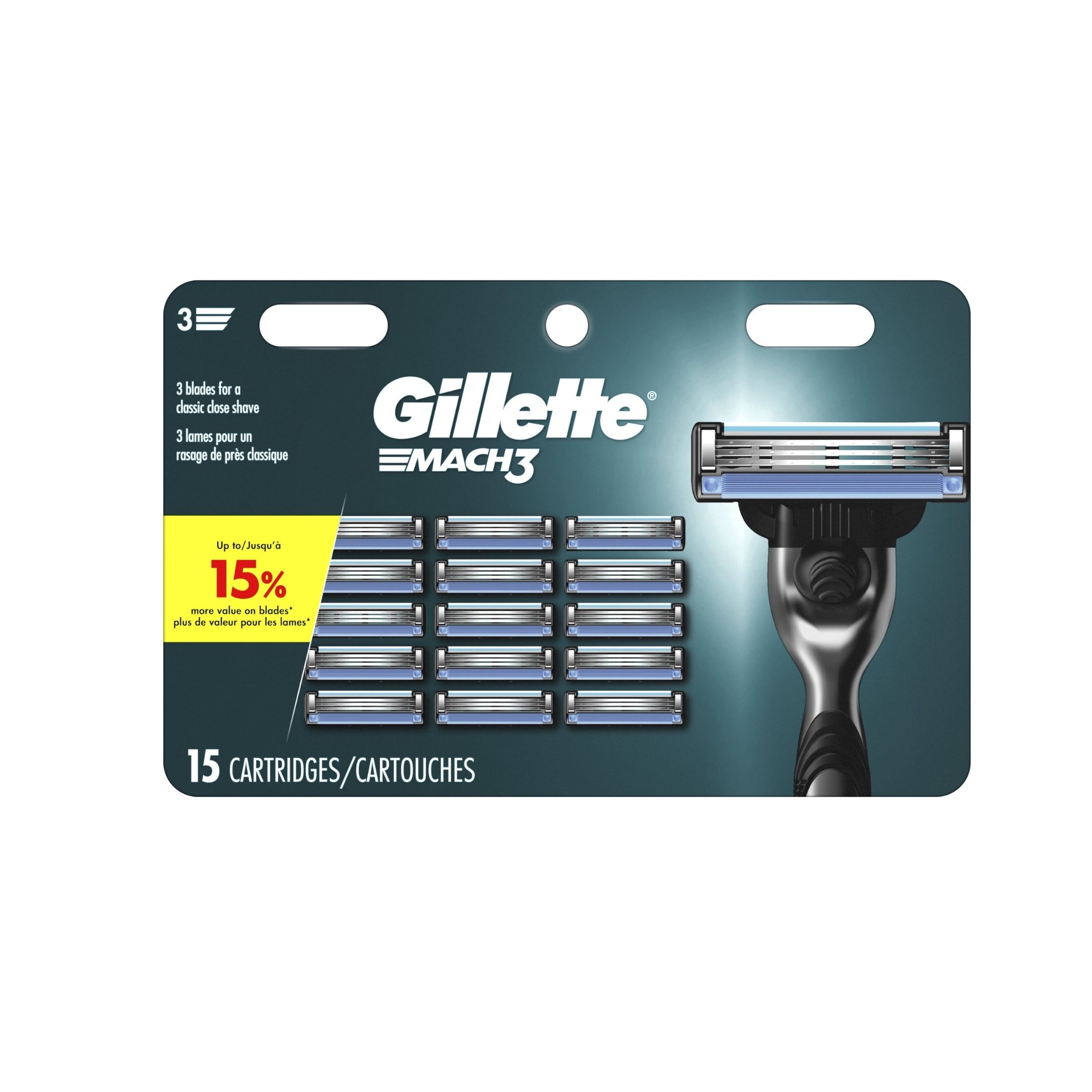 Gillette Mach3 Men's Razor Blades, 8 Blade Refills