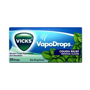 Vicks VapoDrops Cough Relief Drops Menthol Flavor, 1
