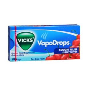 Vicks VapoDrops Cough Suppressant/Oral Anesthetic, Menthol, Cherry Flavor