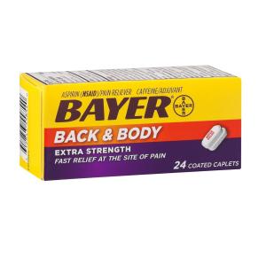 Bayer Aspirin Extra Strength Back & Body Pain 500 Mg 50 Coated Caplets