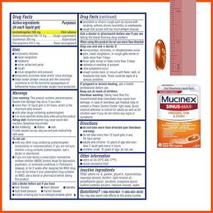 Mucinex Sinus Max Daytime Maximum Strength Pressure, Pain & Cough 16 Liquid Gels