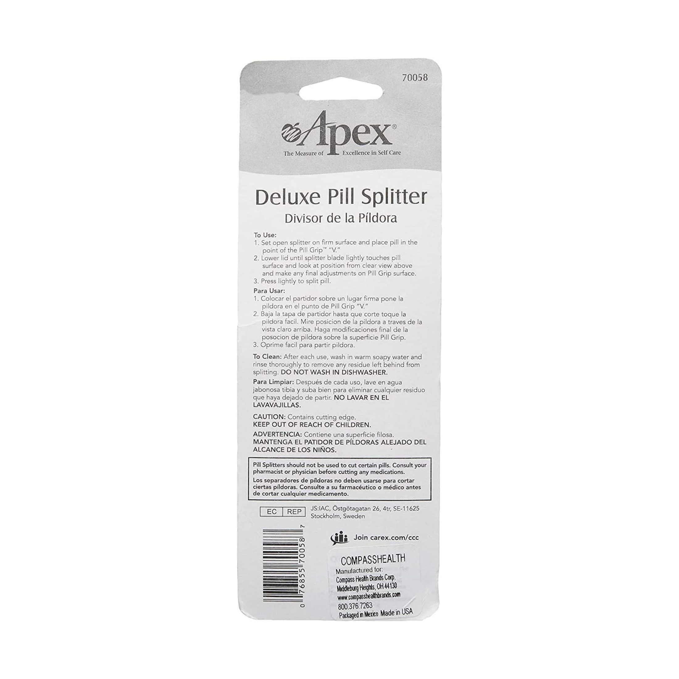 Apex Deluxe Pill Splitter, 1 Splitter