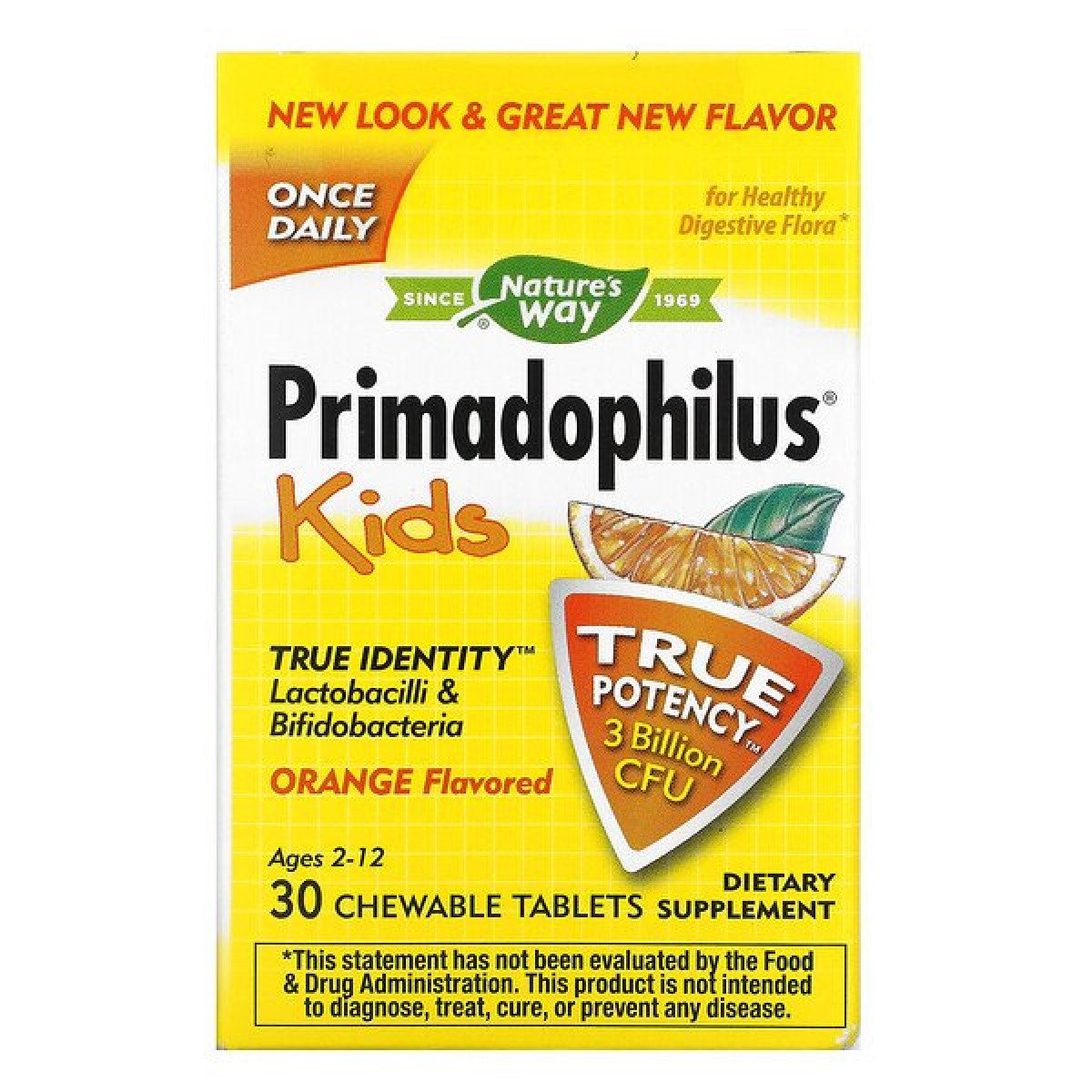 Nature's Way Primadophilus Kids Orange Chewable Tablets
