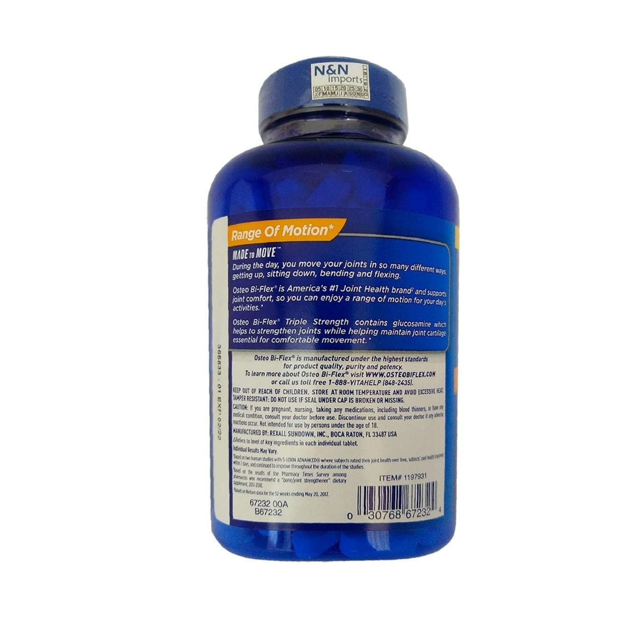 Osteo Bi-Flex Glucosamine Chondroitin Joint Health Supplement Coated Tablets - Triple Strength