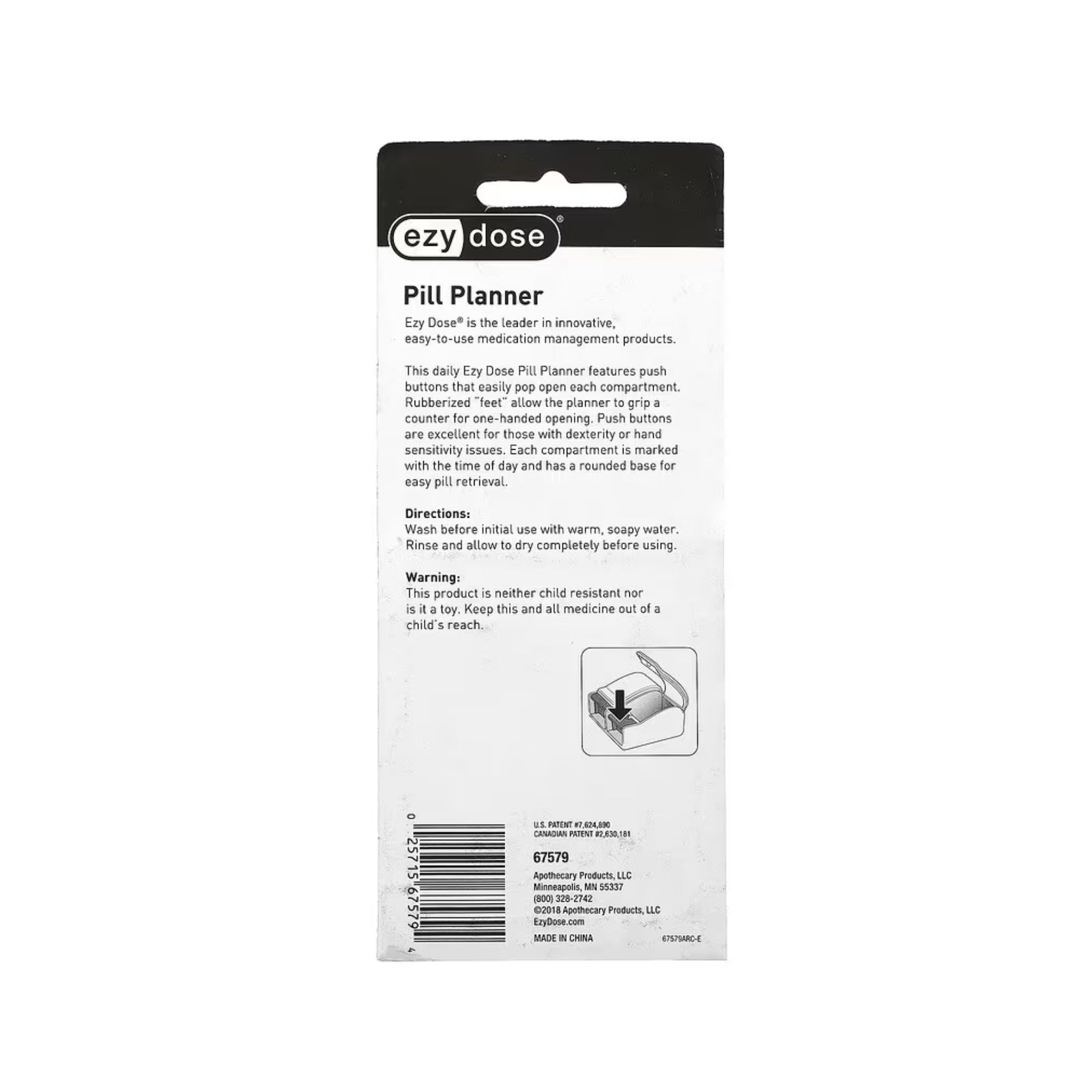 Ezy Dose Daily AM/PM Pill Planner Reminder