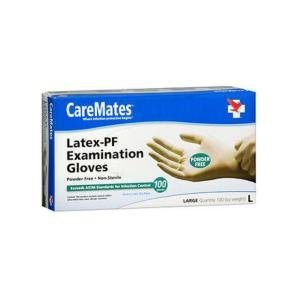 Caremates Latex Powder Free Gloves Large