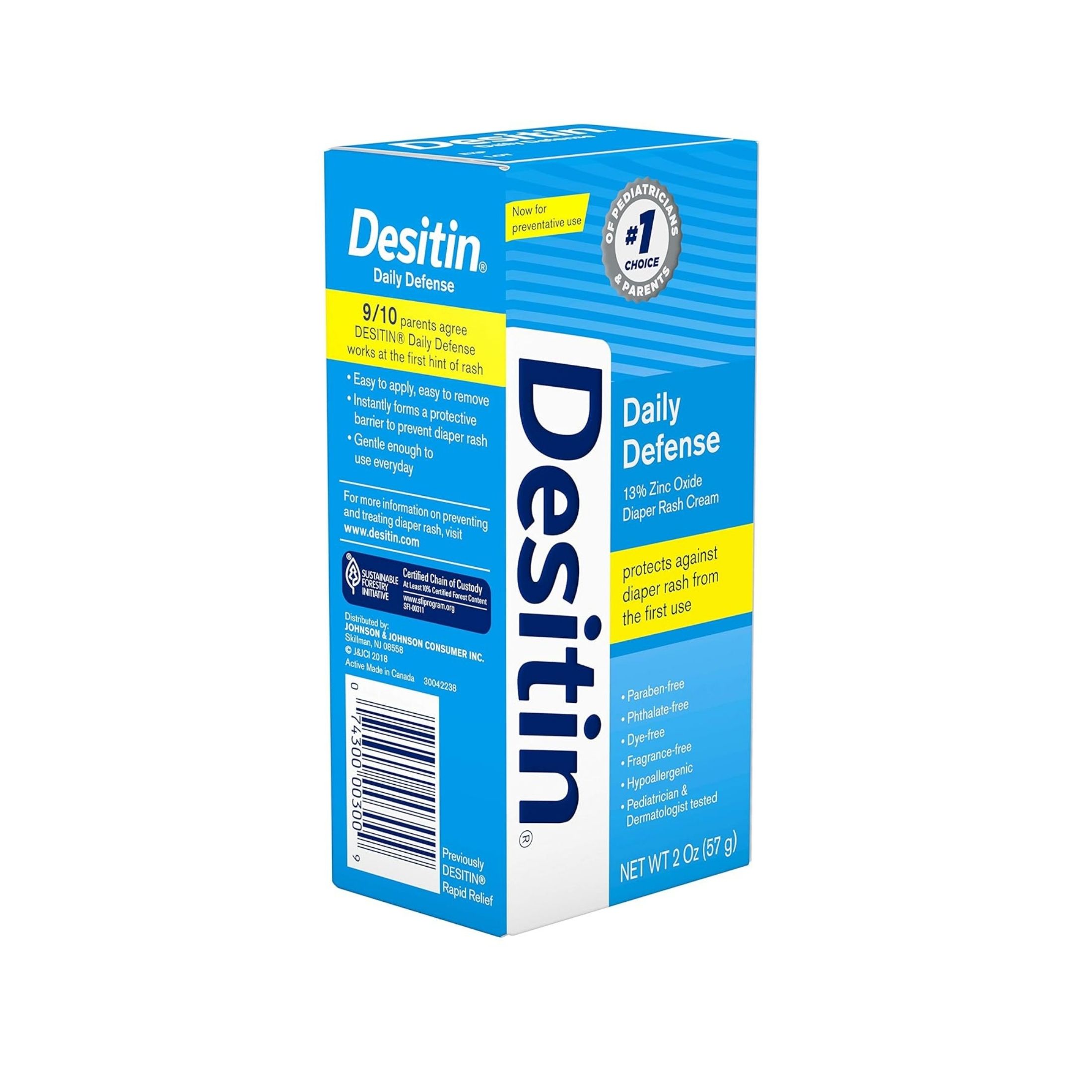 Desitin Daily Defense Baby Diaper Rash Cream, Travel Size - 2 Oz