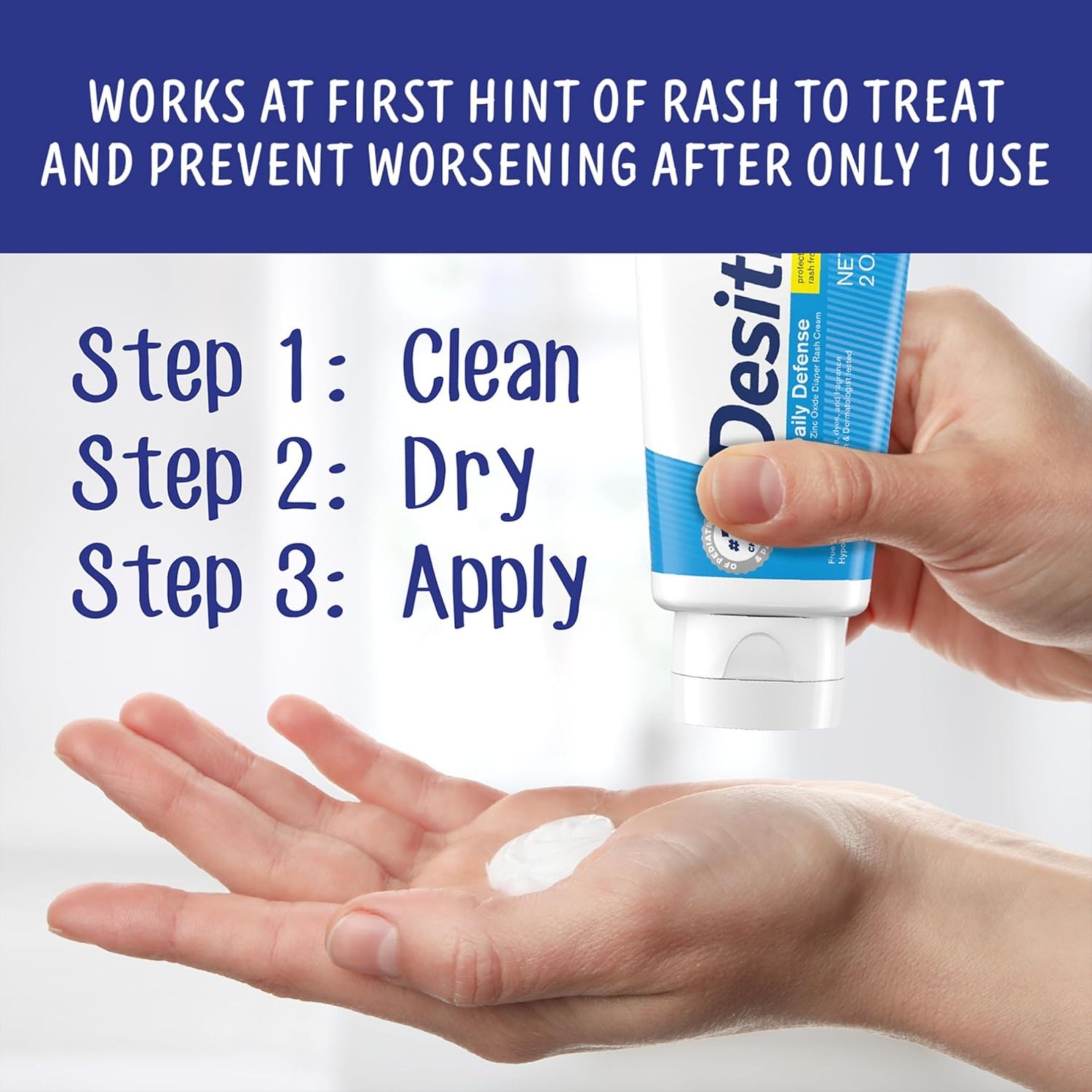 Desitin Daily Defense Baby Diaper Rash Cream, Travel Size - 2 Oz