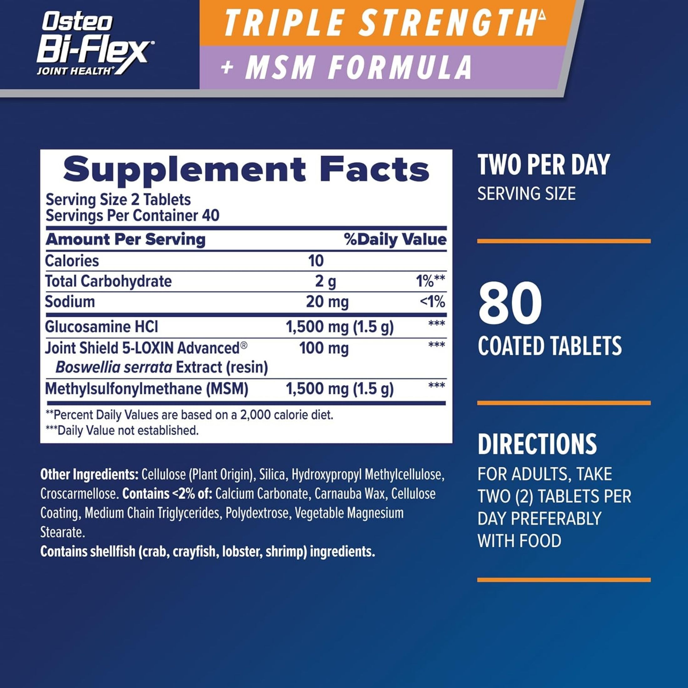 Osteo Bi-Flex Triple Strength, Joint Health Supplement, Glucosamine Chondroitin, Coated Tablets