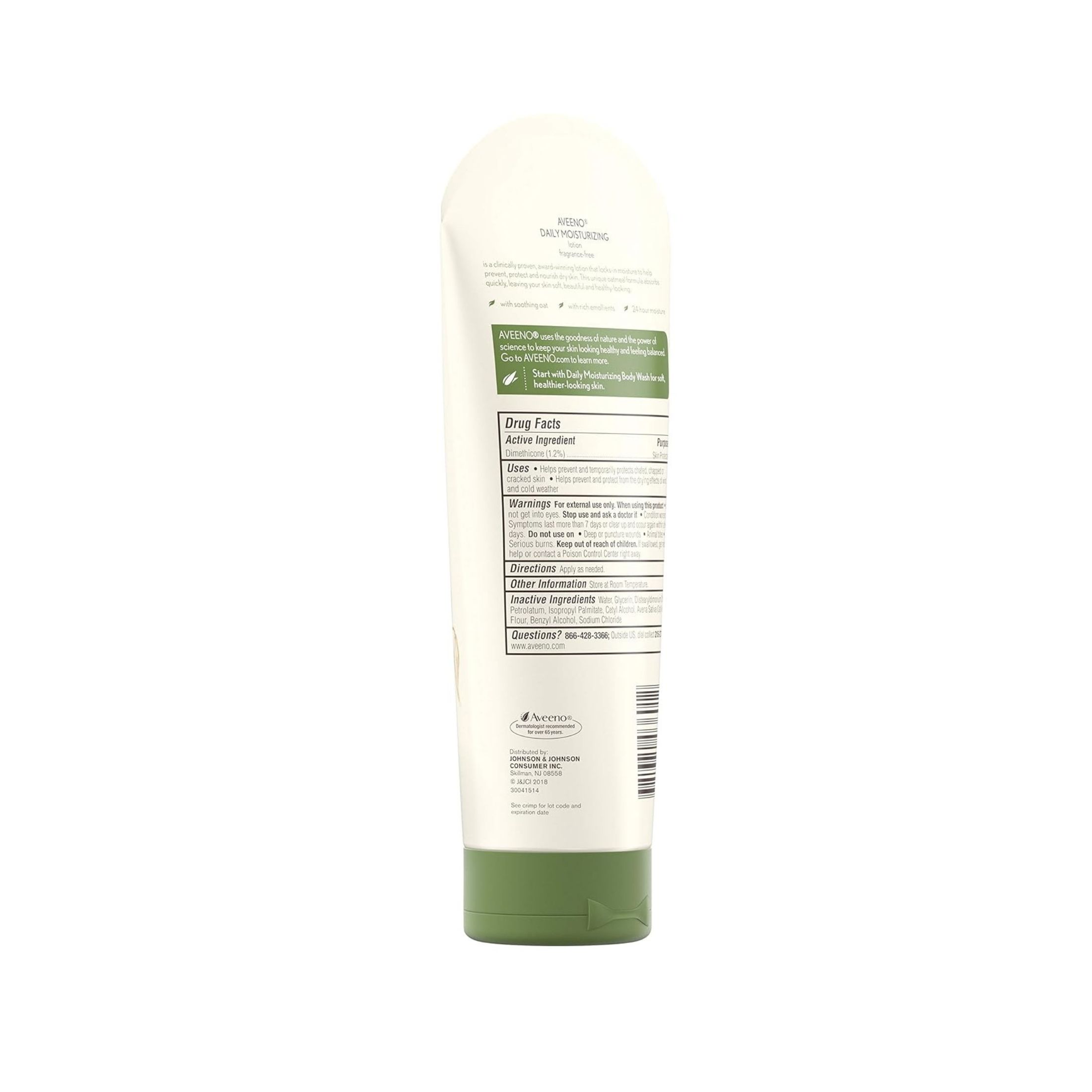 Aveeno Active Naturals Daily Moisturizing Lotion Fragrance Free 8 OZ