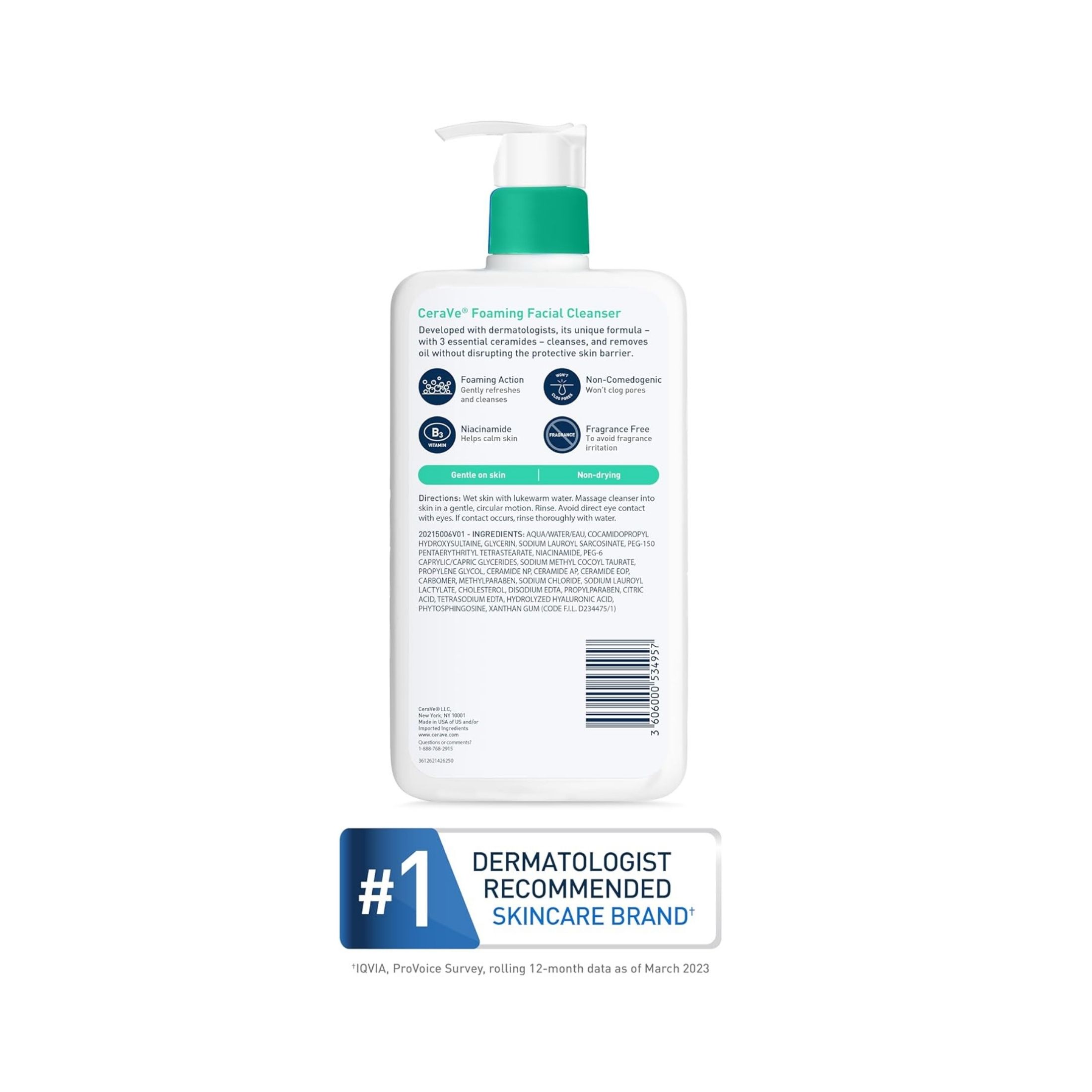 Cerave Foaming Facial Cleanser - 12 Oz