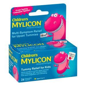 Children's Mylicon Tummy Relief, For Kids, Chewable Tablets, Cherry Flavor