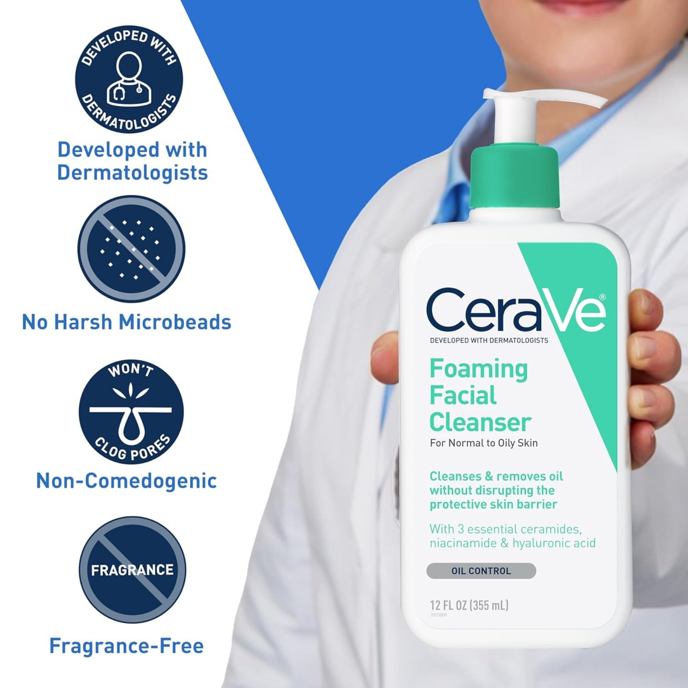 Cerave Foaming Facial Cleanser - 12 Oz