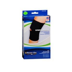Sportaid Knee Supports Wrap Black Neoprene Medium 14 -15