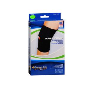 Sportaid Knee Supports Sport Aid Neoprene Wrap Support, XL, Black