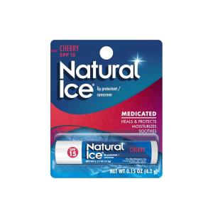 Mentholatum Natural Ice Medicated Lip Balm Cherry Flavor SPF 15