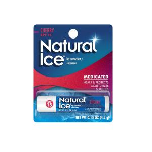 Mentholatum Natural Ice Medicated Lip Balm Cherry Flavor SPF 15