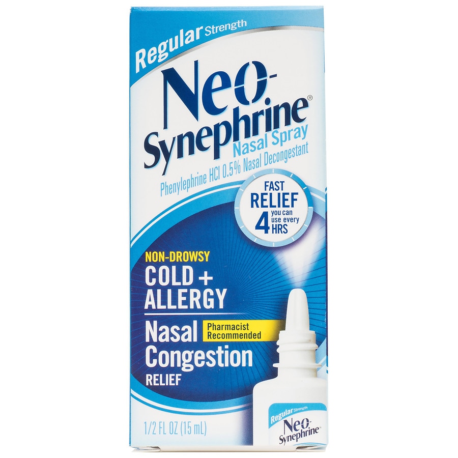 Neo-Synephrine Nasal Spray For Cold & Sinus Relief, Regular Strength, 0.5 Fl Oz