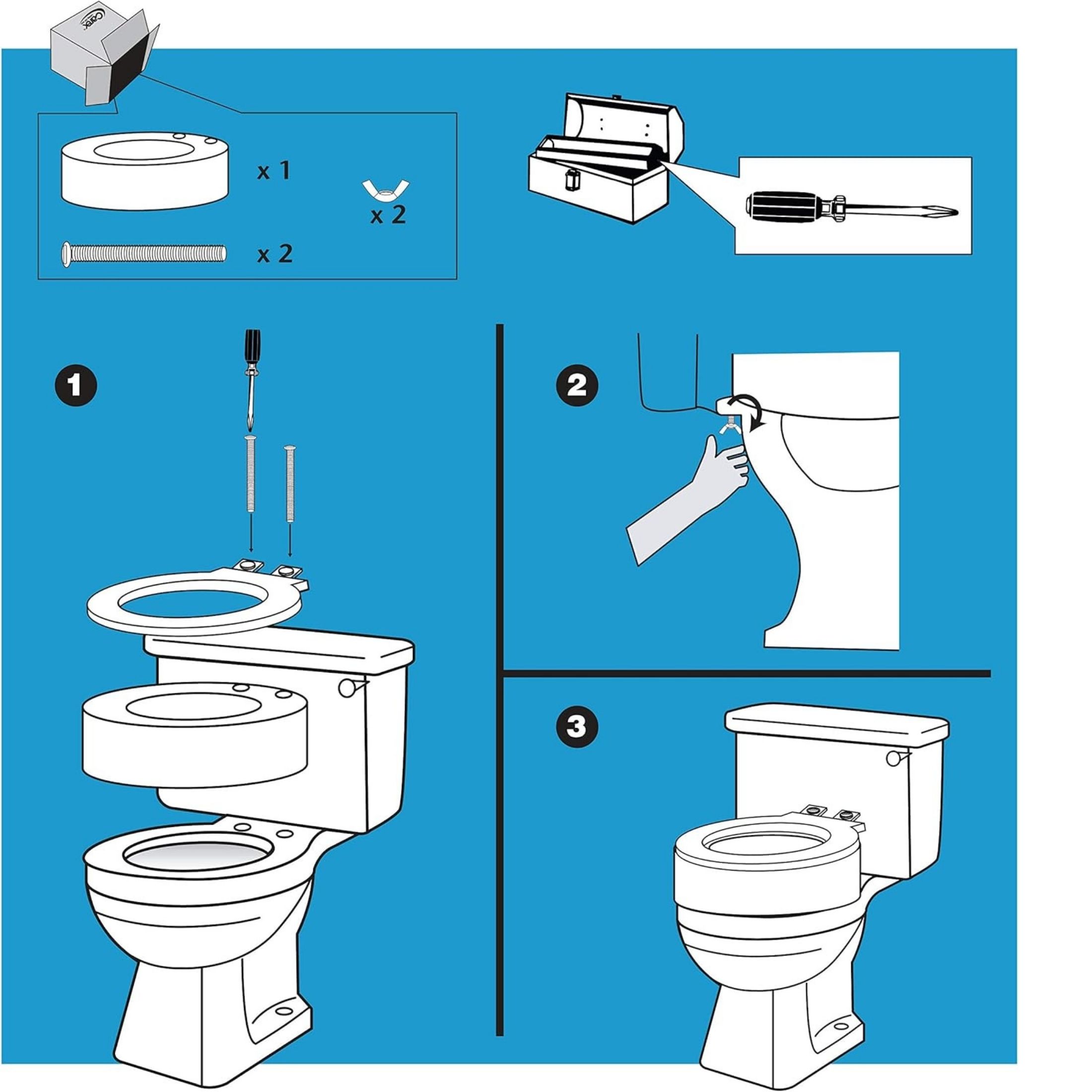 Carex Toilet Seat Elevator - Elongated